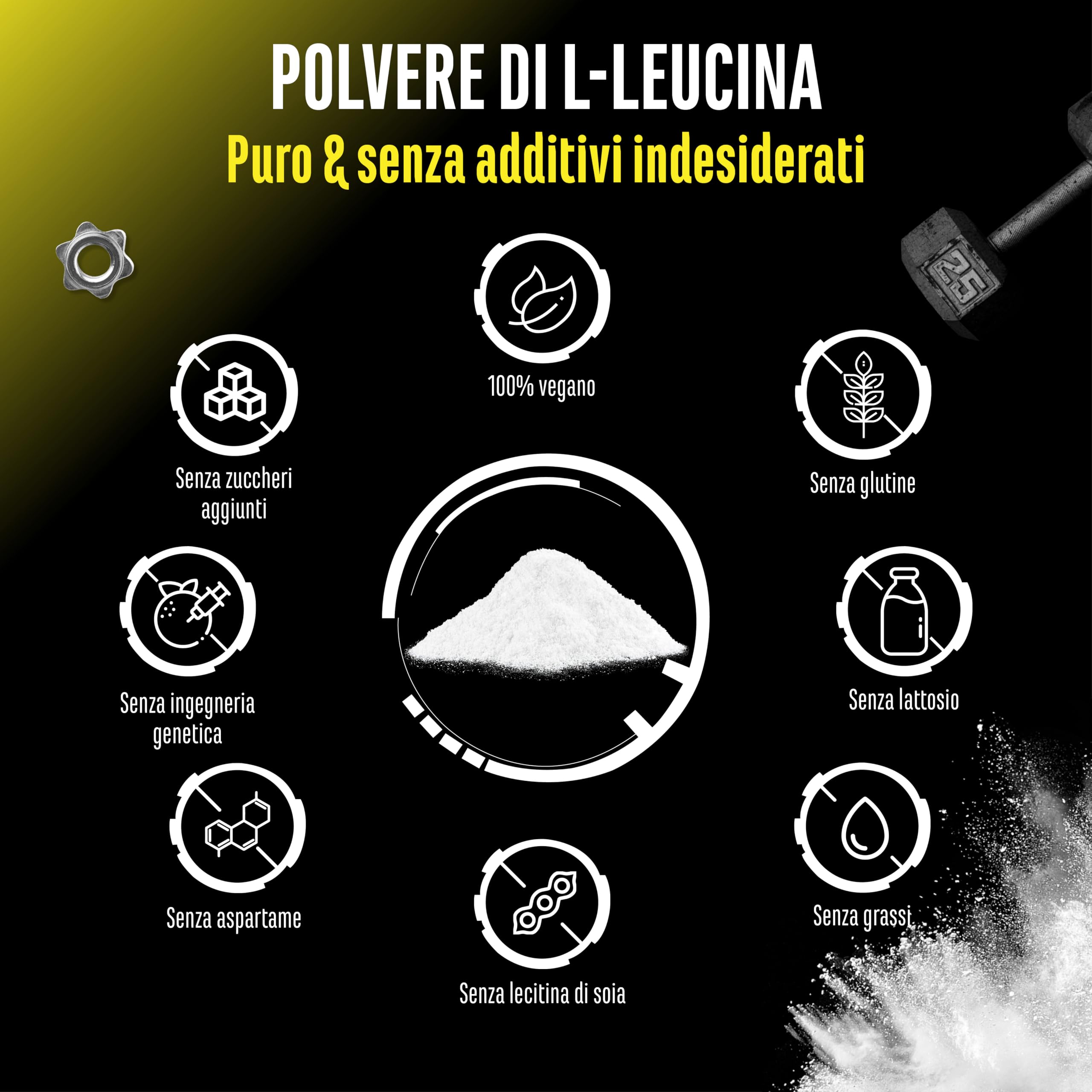 Elite Amino Singles Leucina polvere 500 g alta purezza