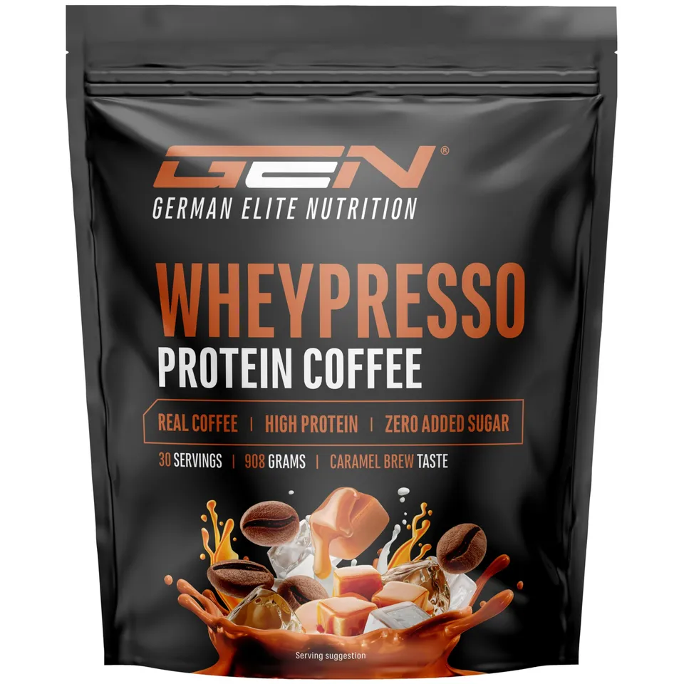 Elite Whey Protein Wheypresso Protein Coffee proteine whey Caramello 908 g caffeina