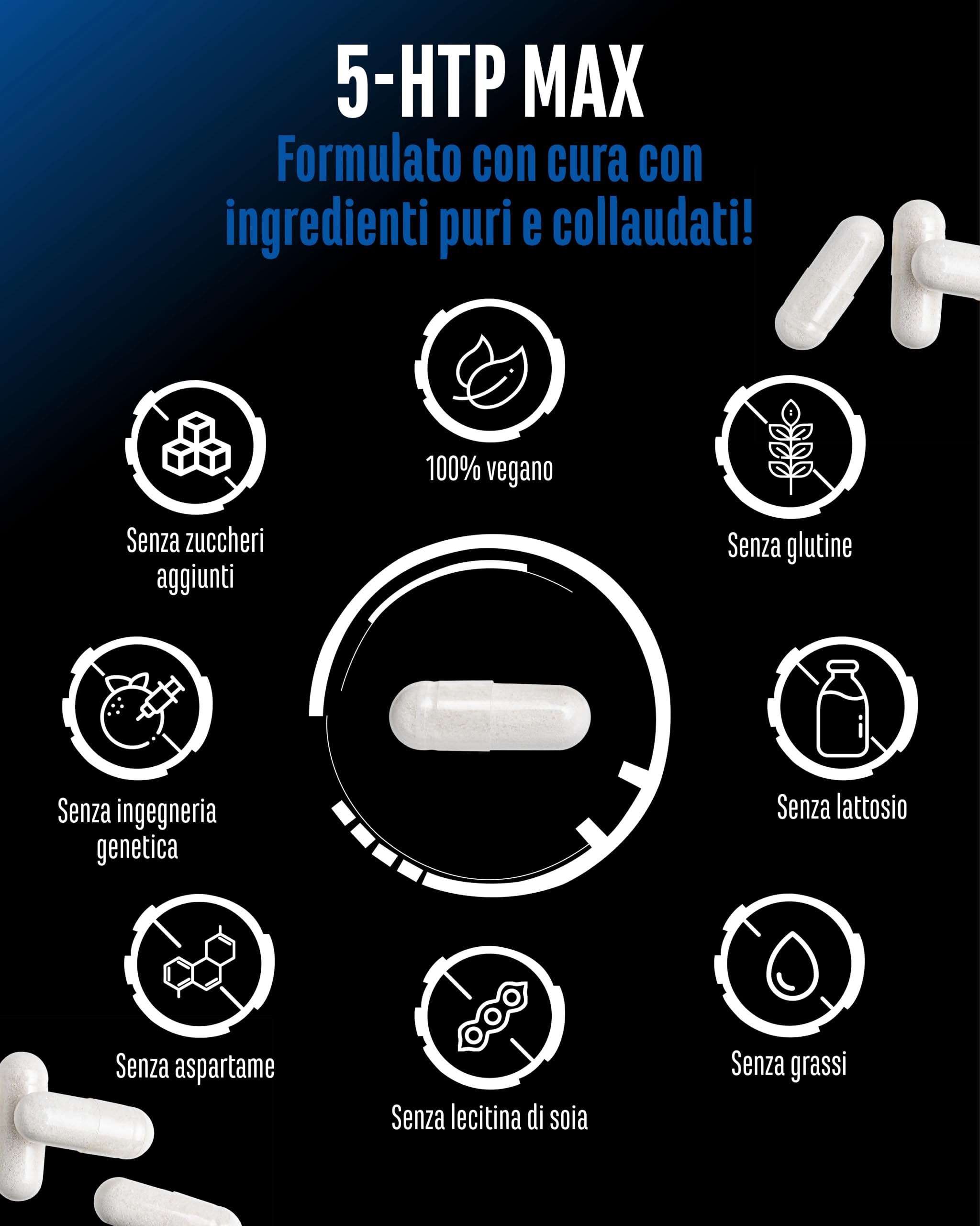 Elite Adaptogens, Sleep & Mind 5-HTP MAX capsule 120 da 200 mg