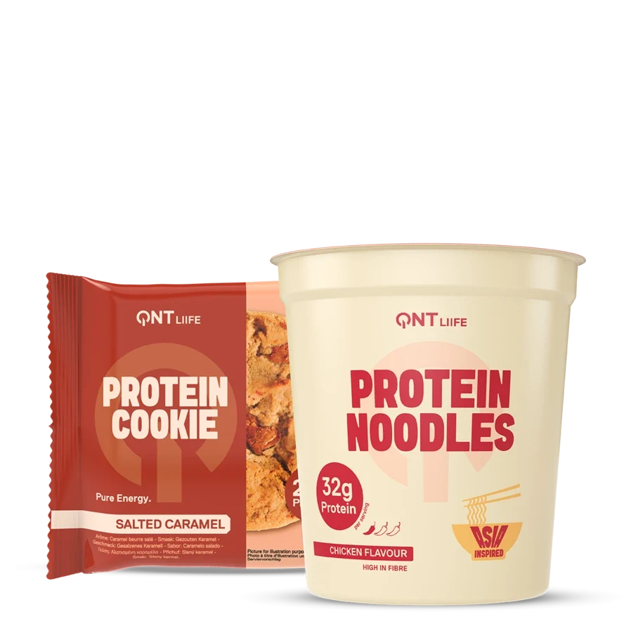 QNT Bundles Protein Noodles & Protein Cookie Pack bundle 12×66 g + 12×60 g