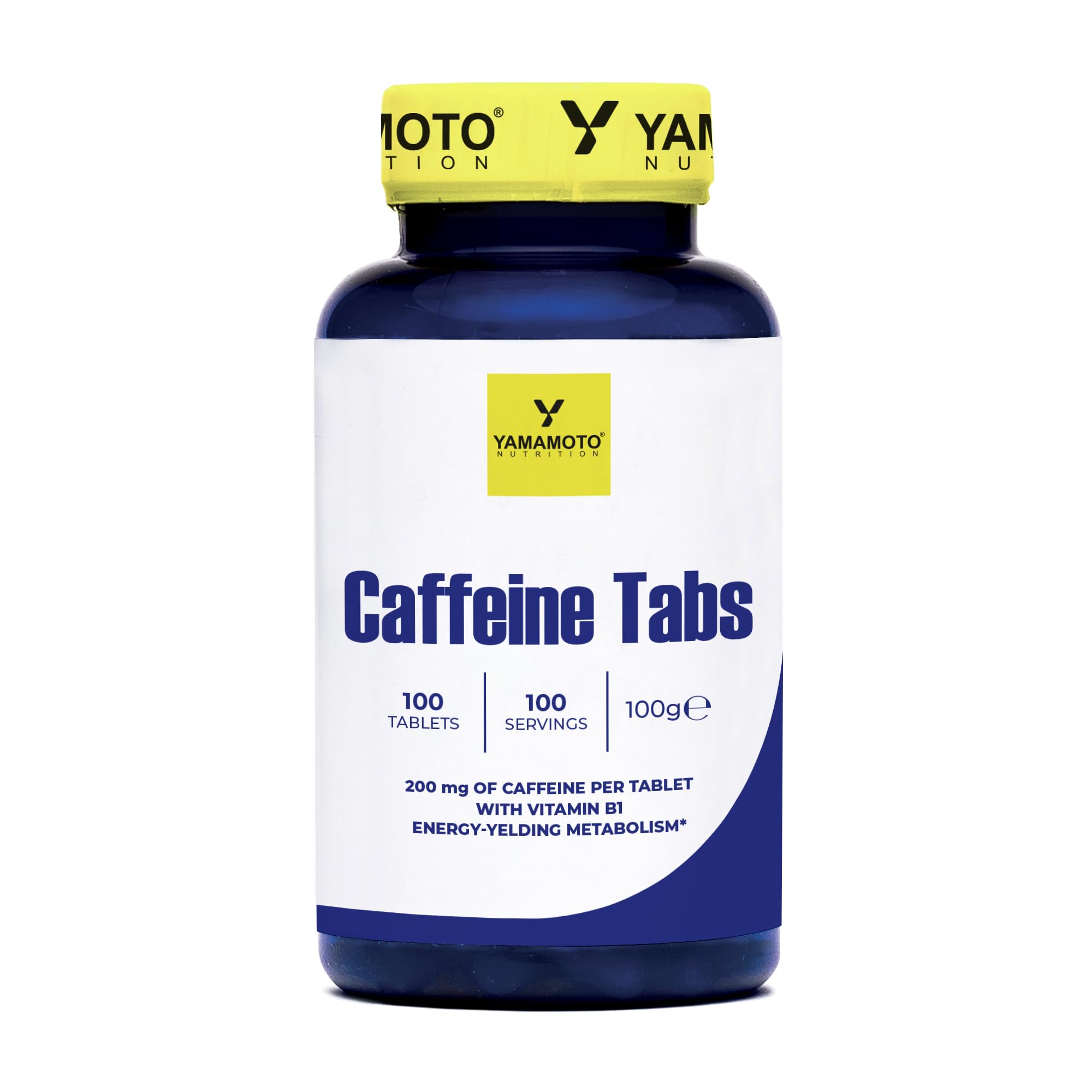 YAMAMOTO Pre-Workout Caffeine TABS compresse 100 pezzi con vitamina B1