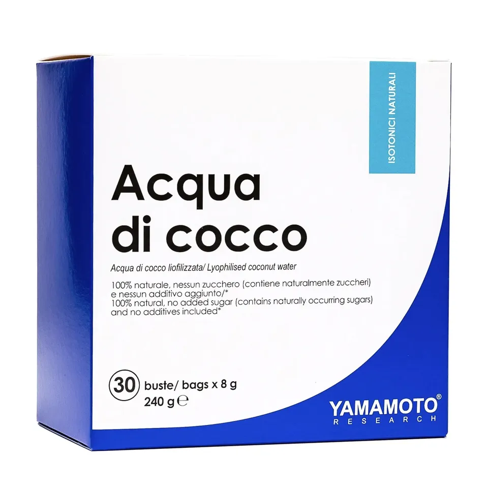 YAMAMOTO Reidratanti Acqua di Cocco 30 buste da 8 g senza zuccheri aggiunti