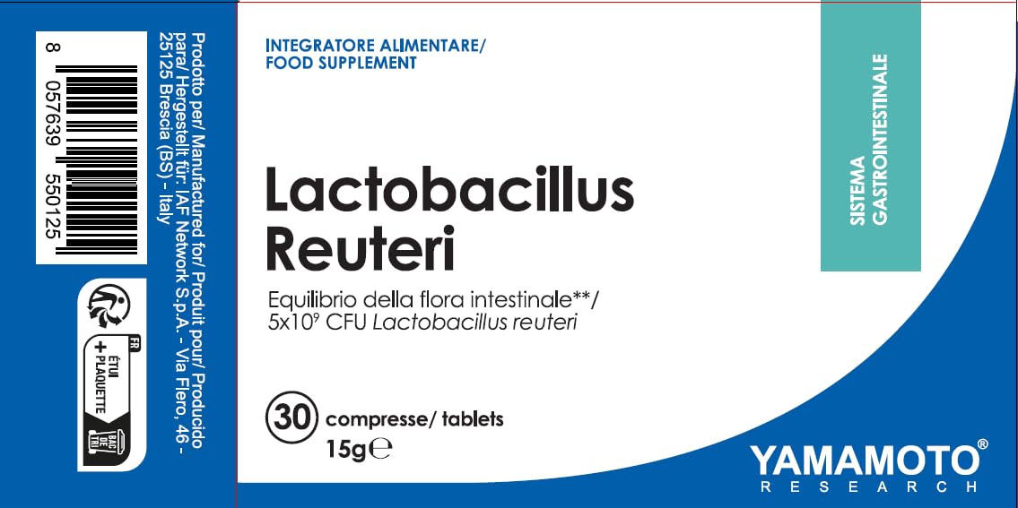 YAMAMOTO Salute Gastrointestinale Lactobacillus Reuteri integratore probiotico 30 compresse