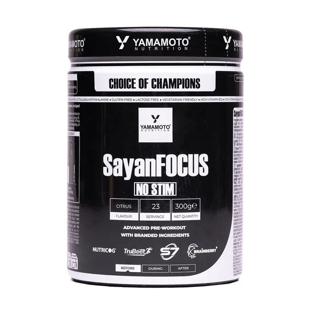 Yamamoto Pre-Workout SayanFOCUS NO STIM pre-workout senza caffeina