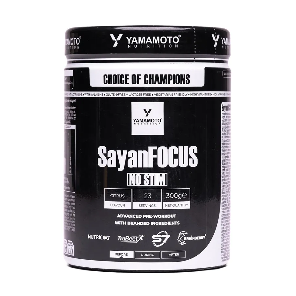 Yamamoto Pre-Workout SayanFOCUS NO STIM pre-workout senza caffeina