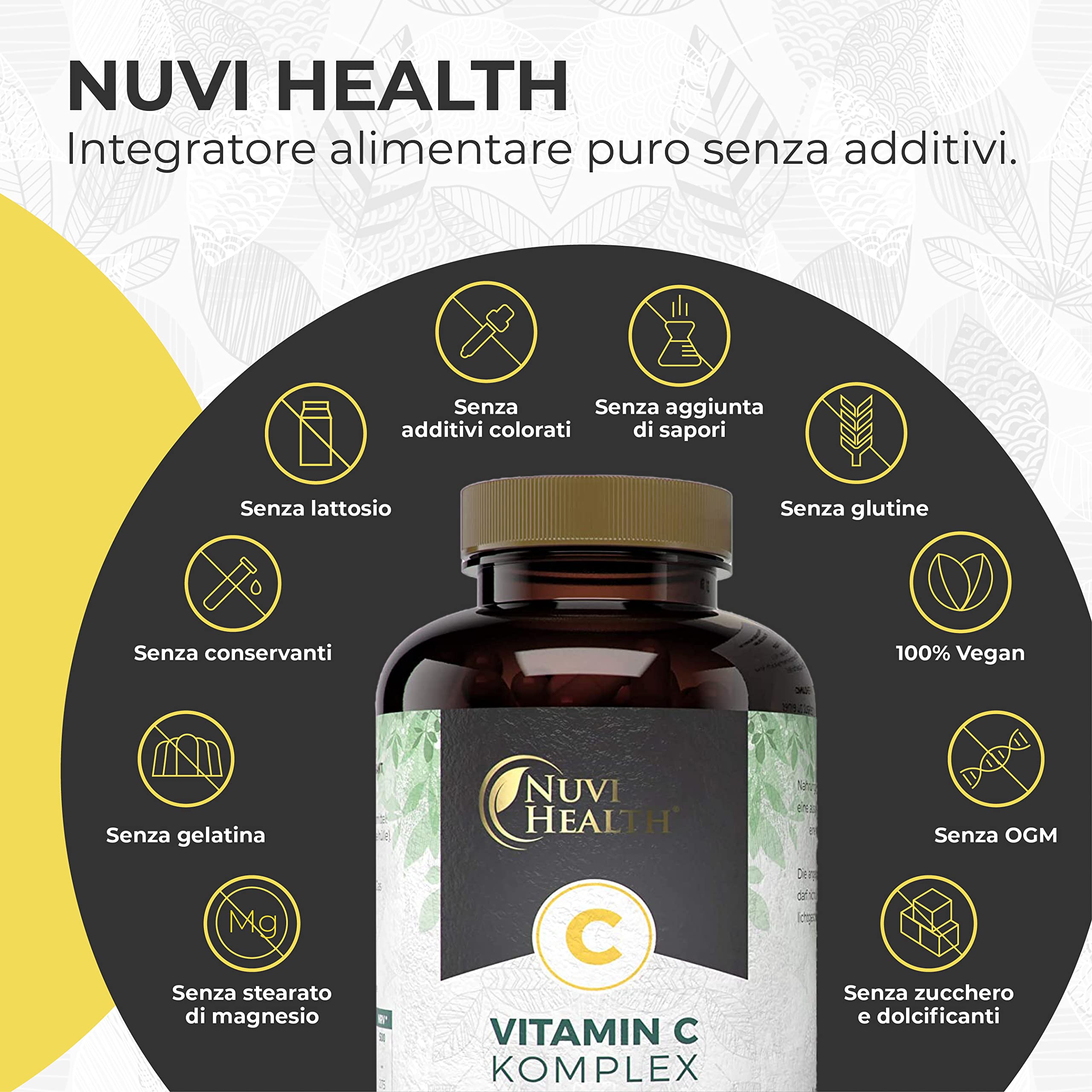 Elite Vitamins, Minerals & Hydration Complesso naturale di vitamina C 240 capsule vegan