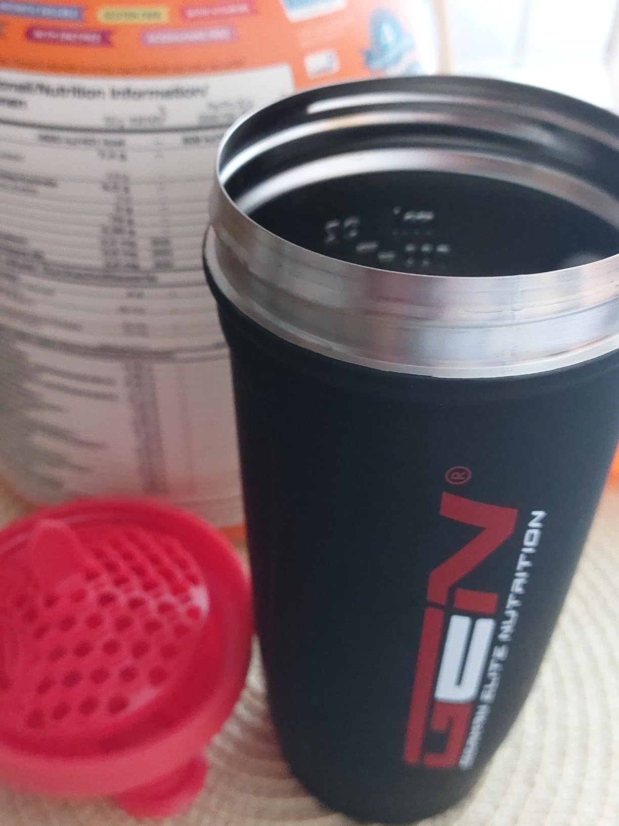 Elite Accessories Reforce shaker in acciaio inox nero 700 ml