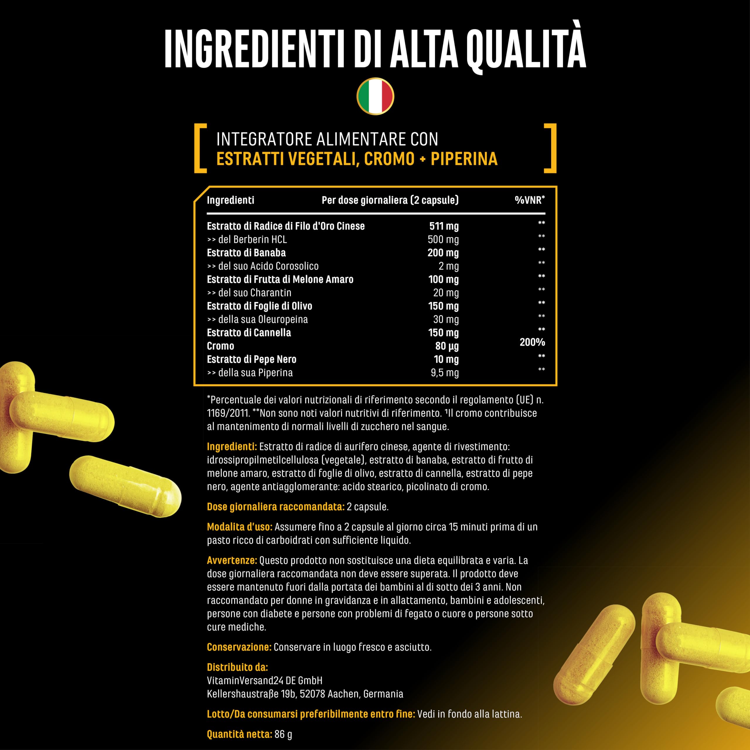 Elite Organ, Joint & Health Support Complesso di Berberina HCL 120 capsule 1120 mg