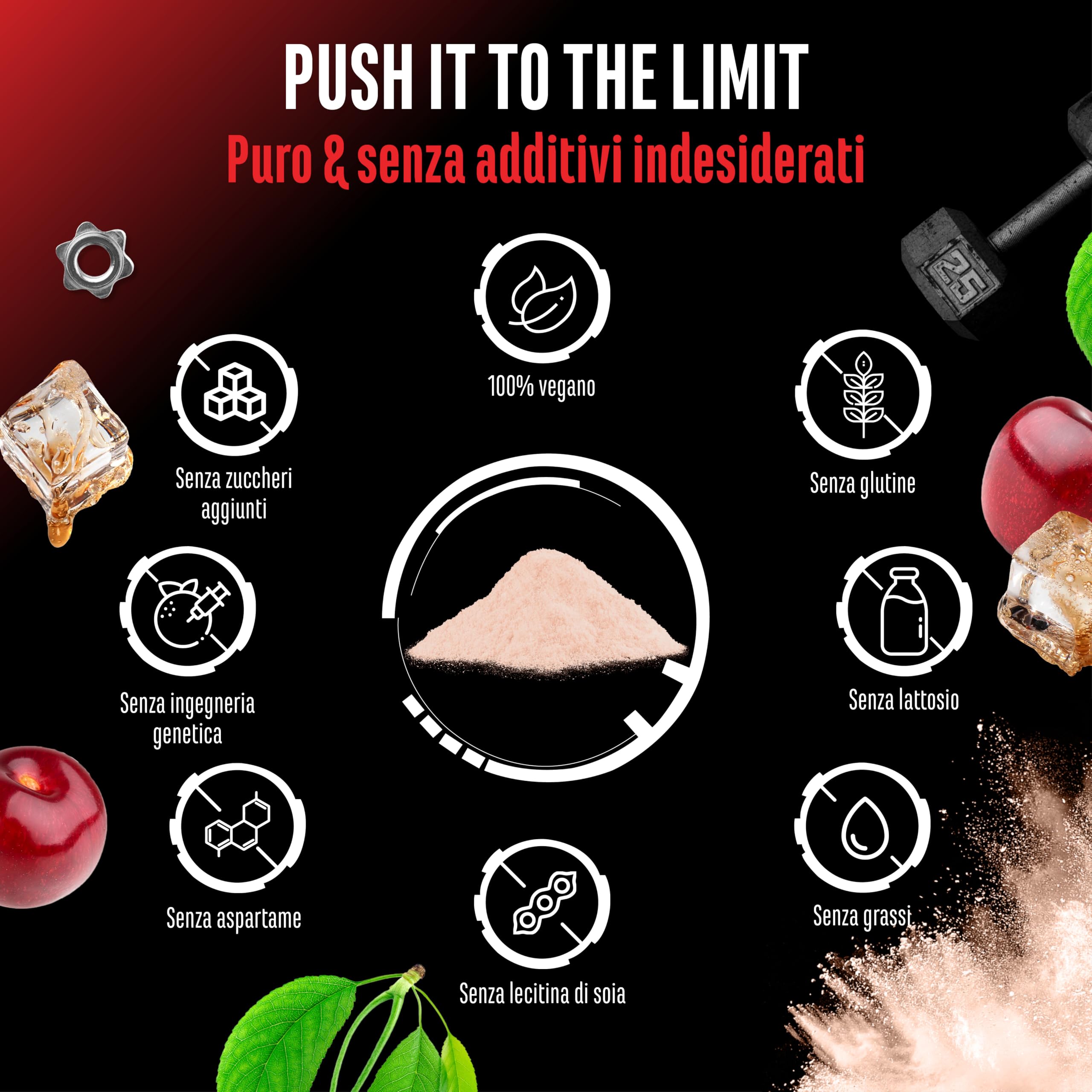 Elite Pre-Workout & Pump Push it to the Limit® pre-workout Cola-Ciliegia 360 g alto dosaggio