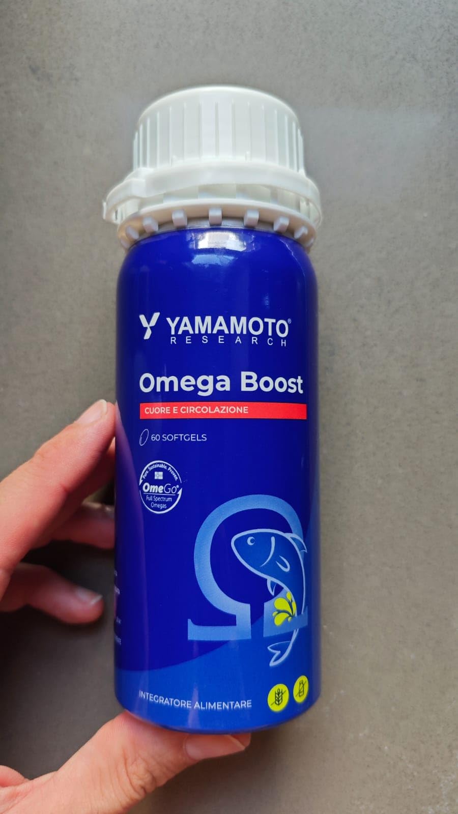 Yamamoto Omega-3 e Cuore e Circolazione Omega Boost integratore omega-3 60 softgel olio di salmone
