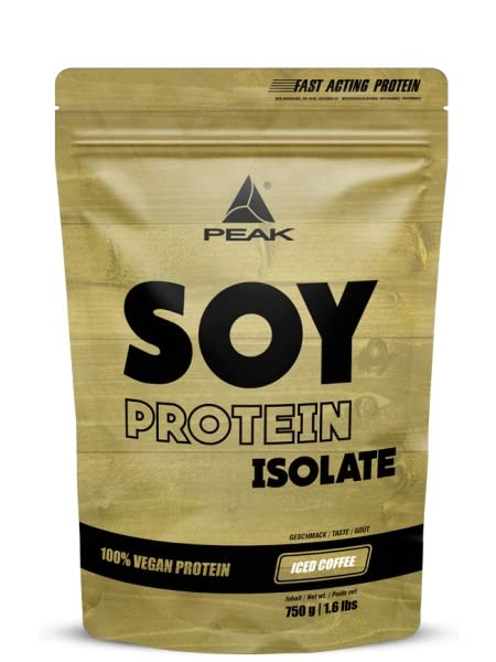 Green Peak Proteins PEAK Soy Protein Isolate proteine 750 g Caffè vegane