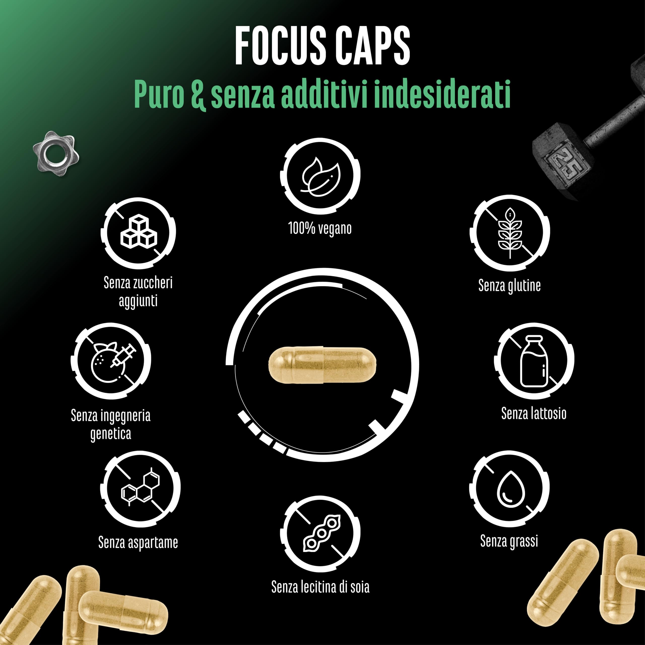 Elite Adaptogens, Sleep & Mind Focus Caps capsule 120 vegane alta caffeina