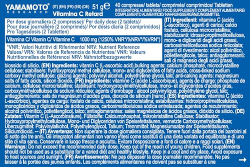 YAMAMOTO Vitamine e Minerali Vitamina C Retard 500 compresse 40 compresse lento rilascio