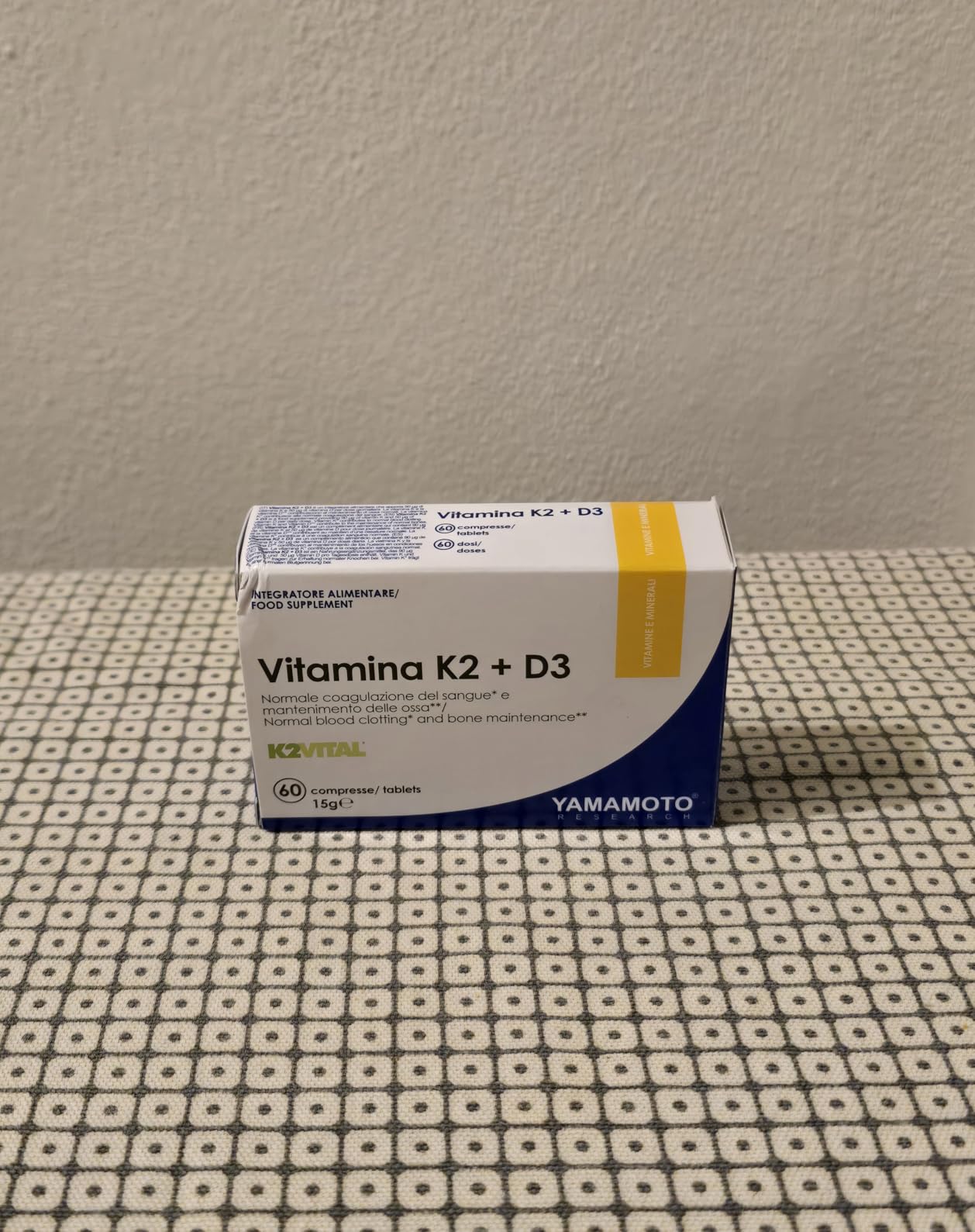 YAMAMOTO Vitamine e Minerali Vitamina K2 e D3 integratore 60 compresse alto dosaggio