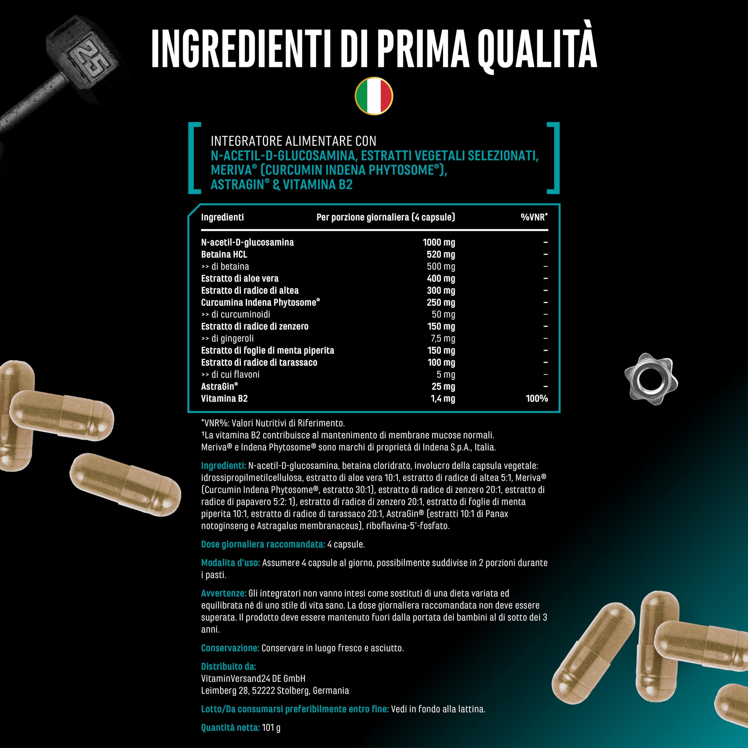 Elite Organ, Joint & Health Support Gut Control capsule 120 vegane