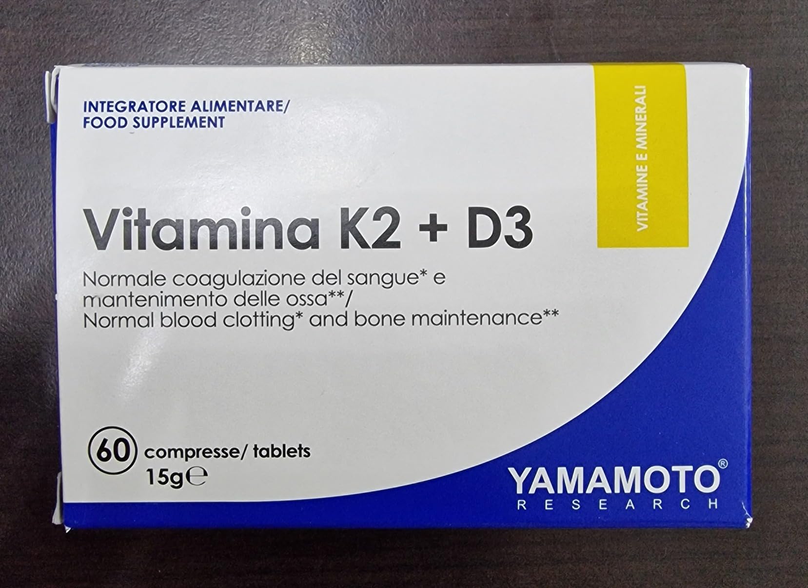 YAMAMOTO Vitamine e Minerali Vitamina K2 e D3 integratore 60 compresse alto dosaggio