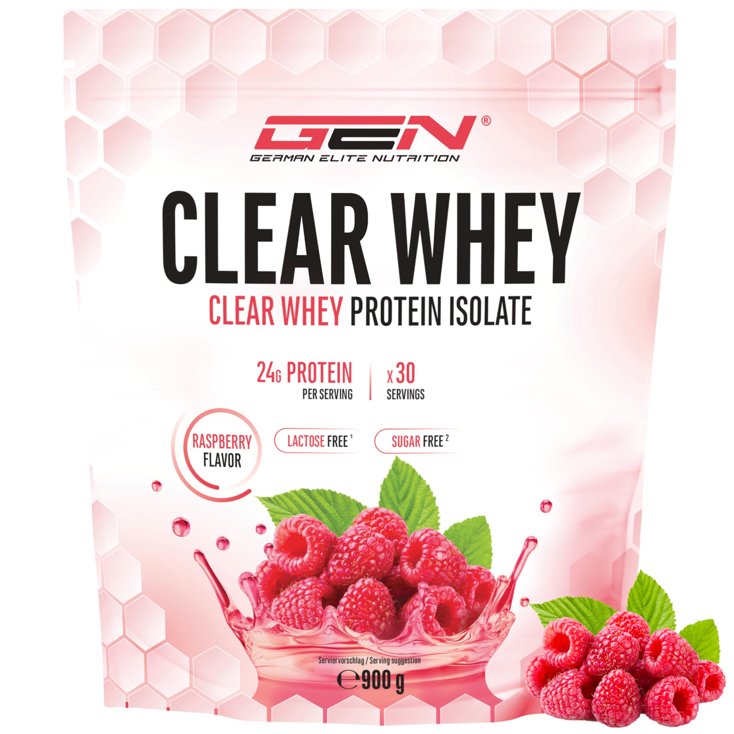 Elite Clear Whey Isolate Clear Whey Isolate proteine 900 g lampone