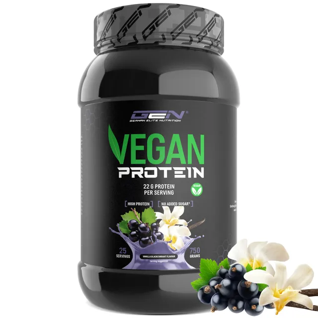 Elite Plant Protein GEN Vegan Protein proteine vegane in polvere Vaniglia Ribes Nero 750 g senza soia