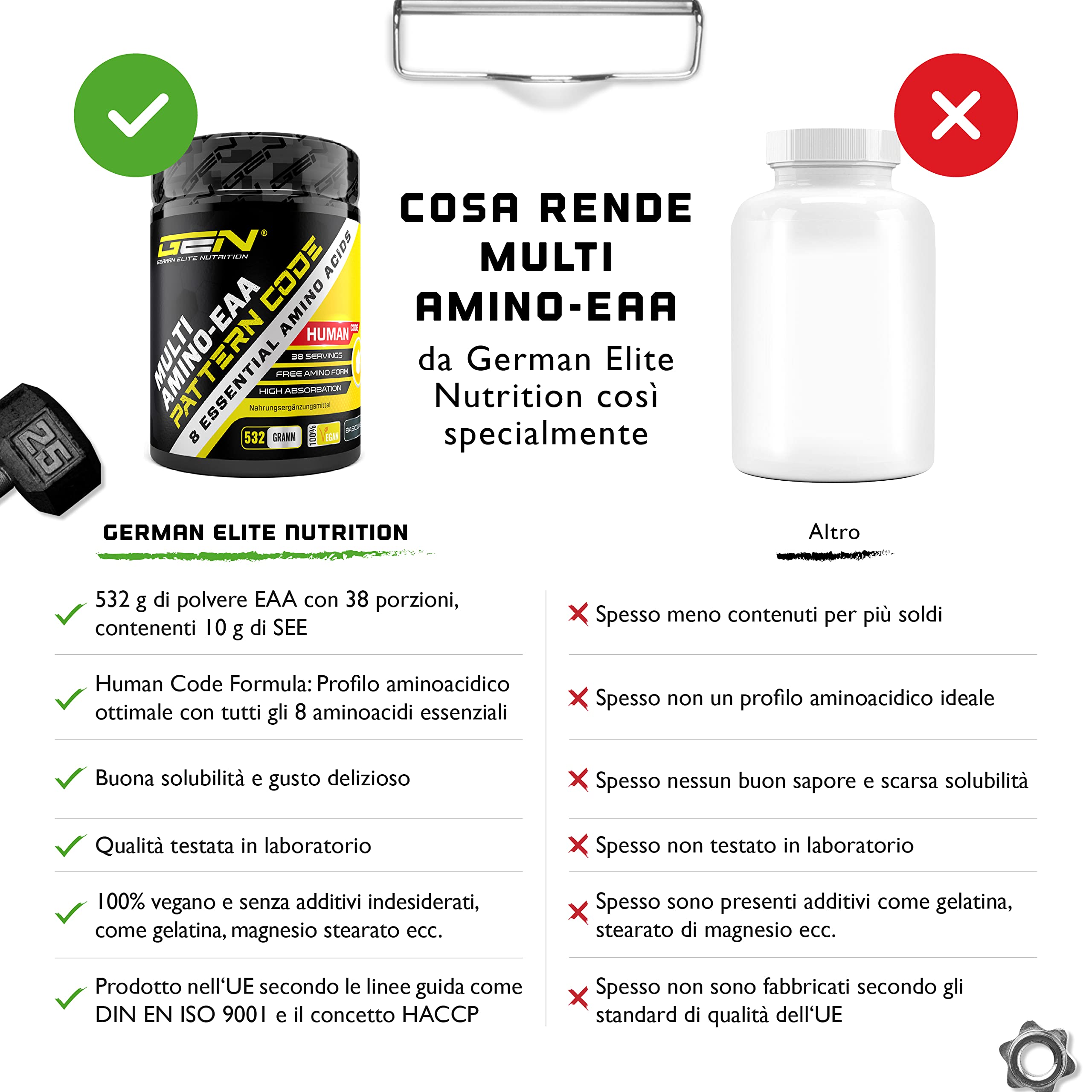 Elite EAA & BCAA EAA Powder aminoacidi Cola Lemon 532 g vegano