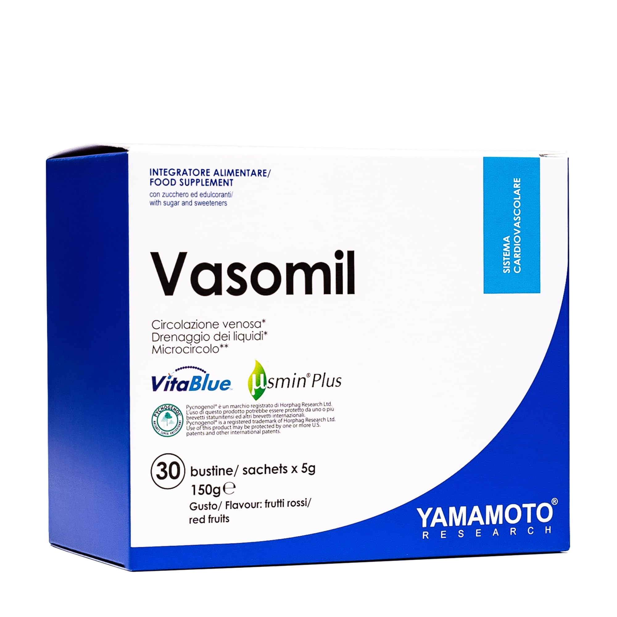 Yamamoto Omega-3 e Cuore e Circolazione Vasomil bustine 30 per microcircolo