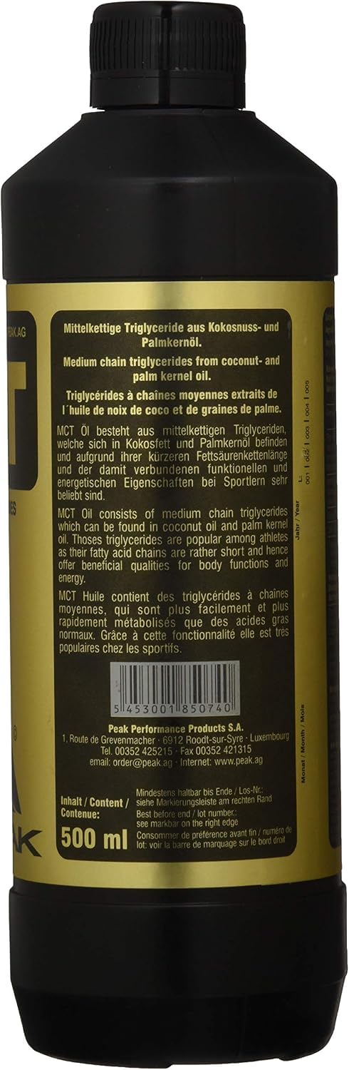 Green Peak Health PEAK MCT-Oil neutro olio MCT 500 ml 98% trigliceridi