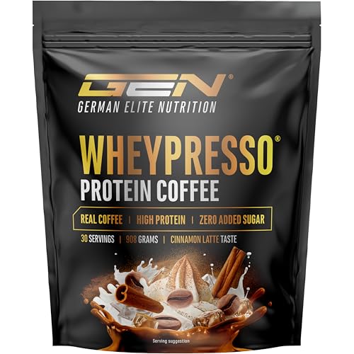 Elite Whey Protein Wheypresso Protein Coffee proteine whey 908 g Cinnamon Latte Coffee con caffeina