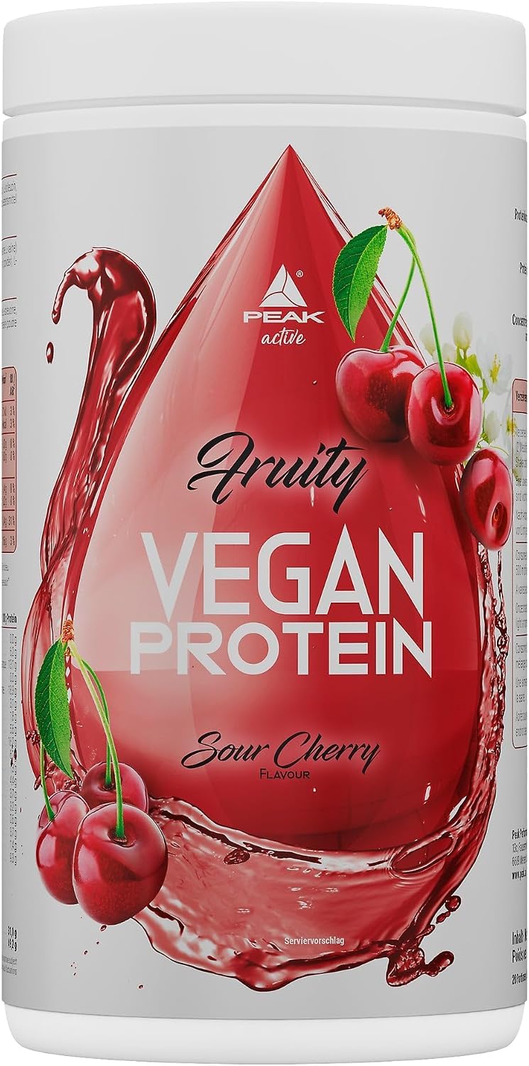 Green Peak Proteins PEAK Fruity Vegan Protein proteine 400 g Amarena senza zuccheri