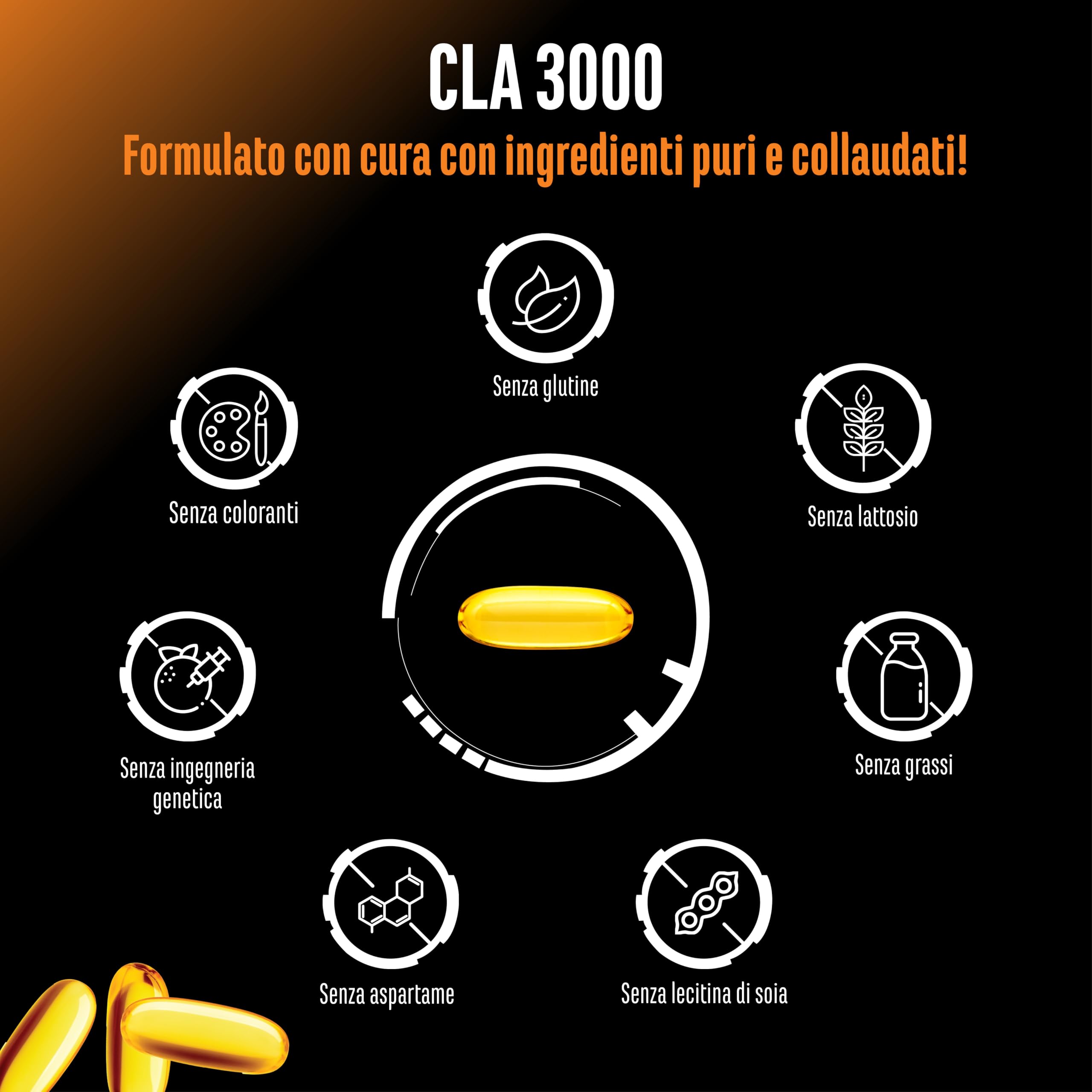 Elite Fat Burners & Cutting CLA softgel 240 capsule da 1000 mg olio di cartamo
