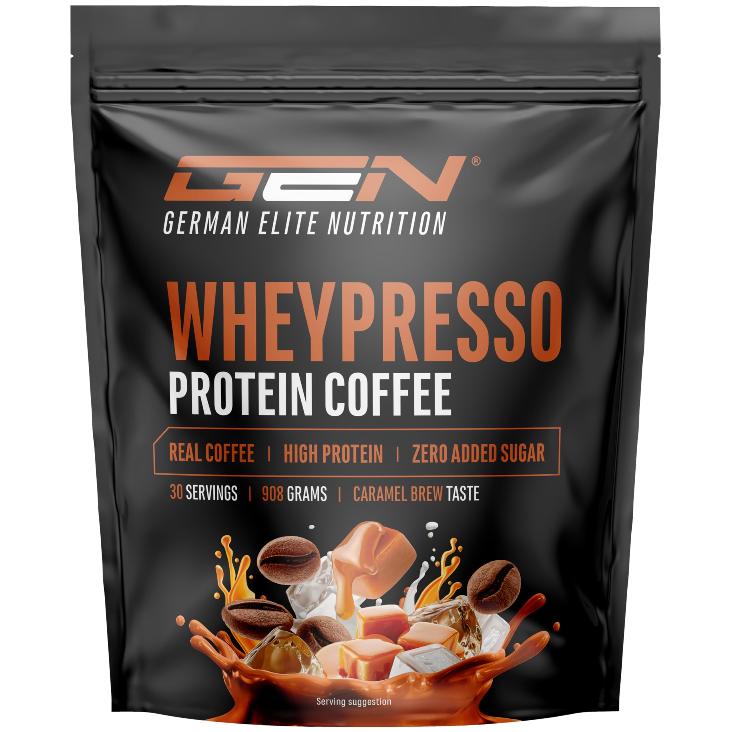 Elite Whey Protein Wheypresso Protein Coffee proteine whey Caramello 908 g caffeina