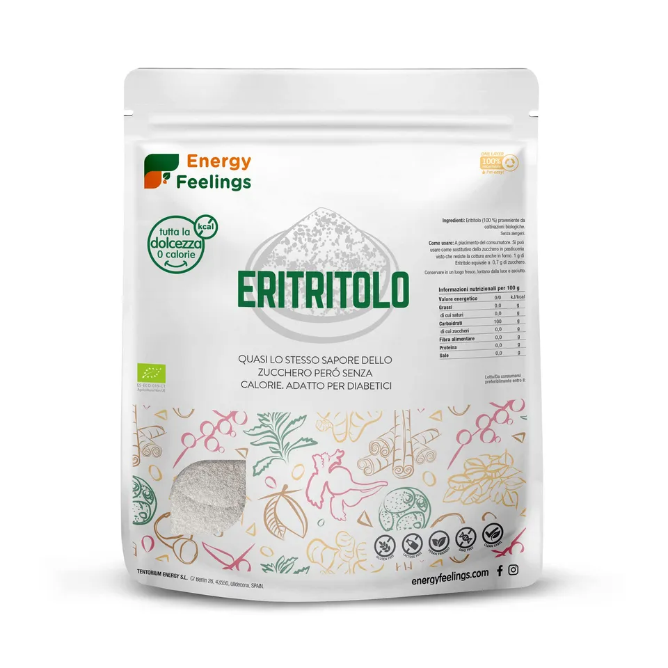 Energy Feelings Dolcificanti naturali Eritritolo Bio dolcificante 1 kg biologico