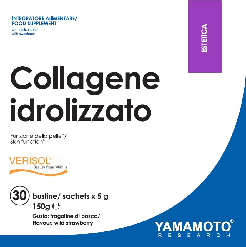 YAMAMOTO Collagene Collagene Idrolizzato bustine 30 x 5 g fragoline di bosco