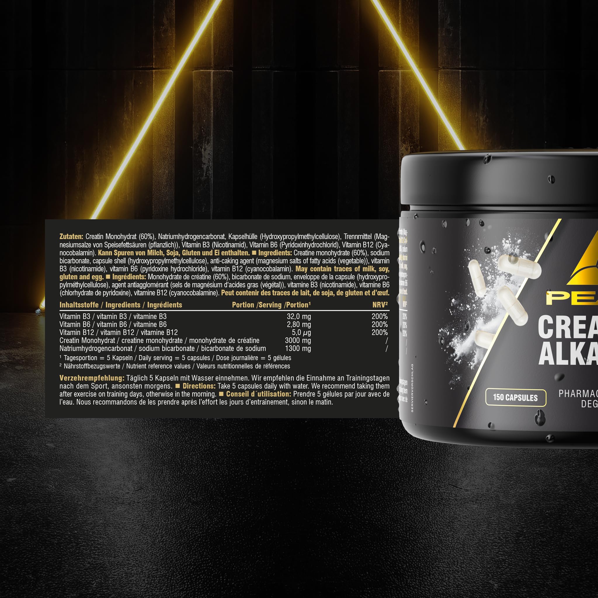Green Peak Creatine Creatine Alkalin creatina in capsule 150 capsule tamponata
