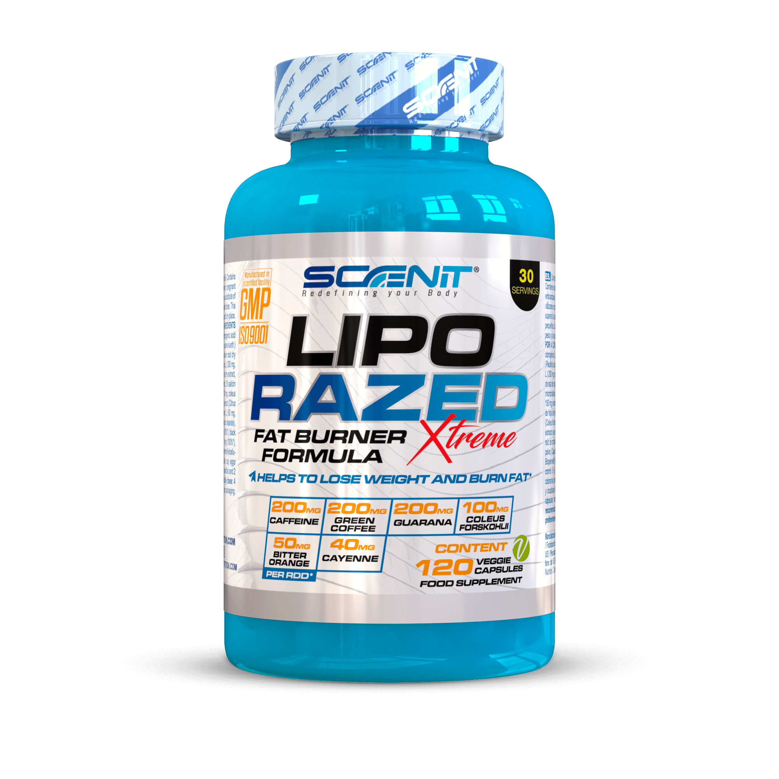 Scenit Nutrition Lipo Razed Xtreme bruciagrassi 120 capsule 19 ingredienti