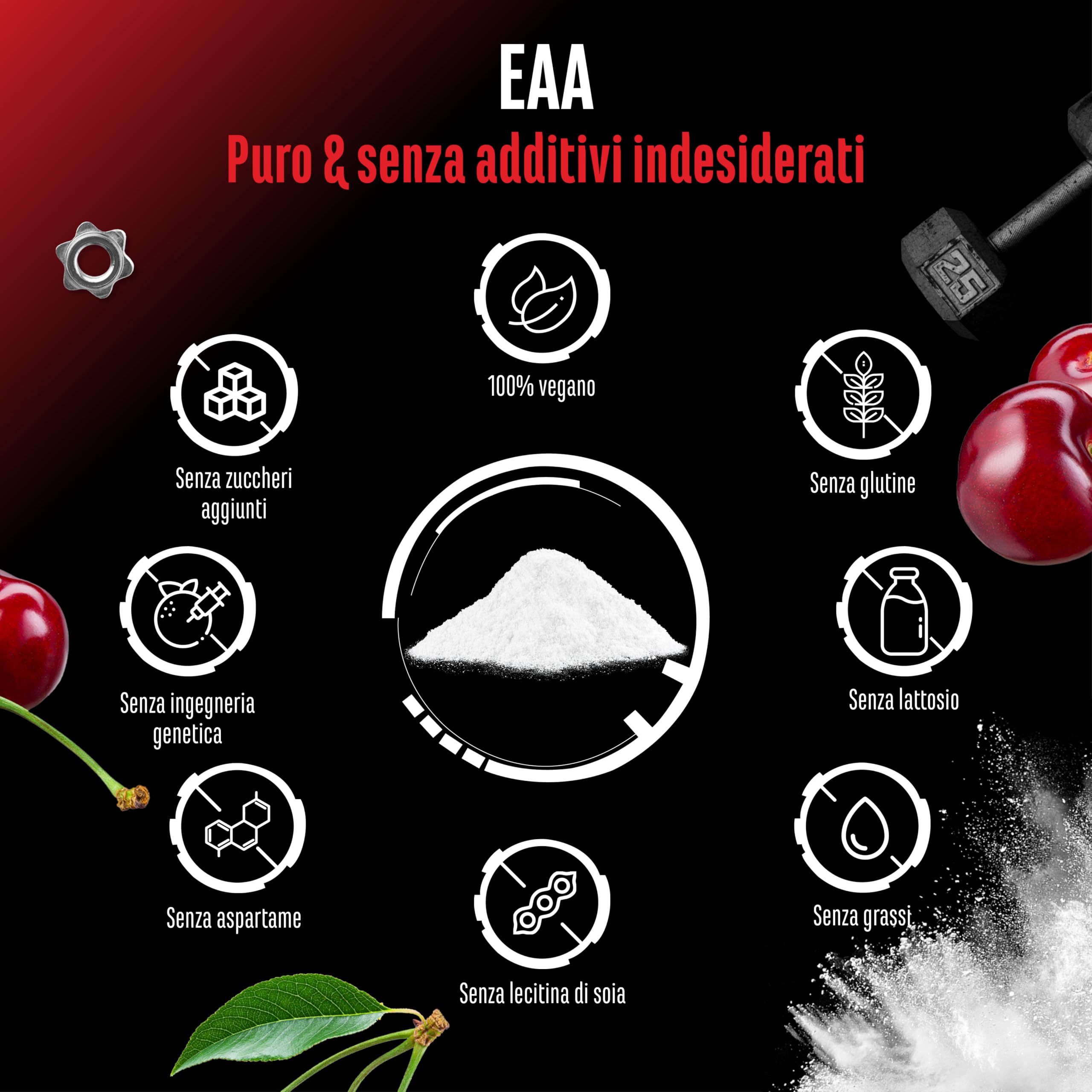 Elite EAA & BCAA EAA in polvere 532 g ciliegia vegana