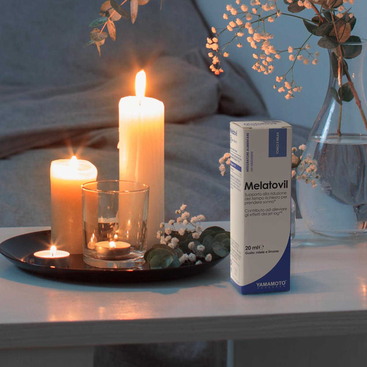 Yamamoto Melatovil melatonina 20 ml gocce miele e limone