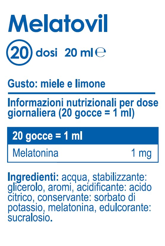 Yamamoto Melatovil melatonina 20 ml gocce miele e limone