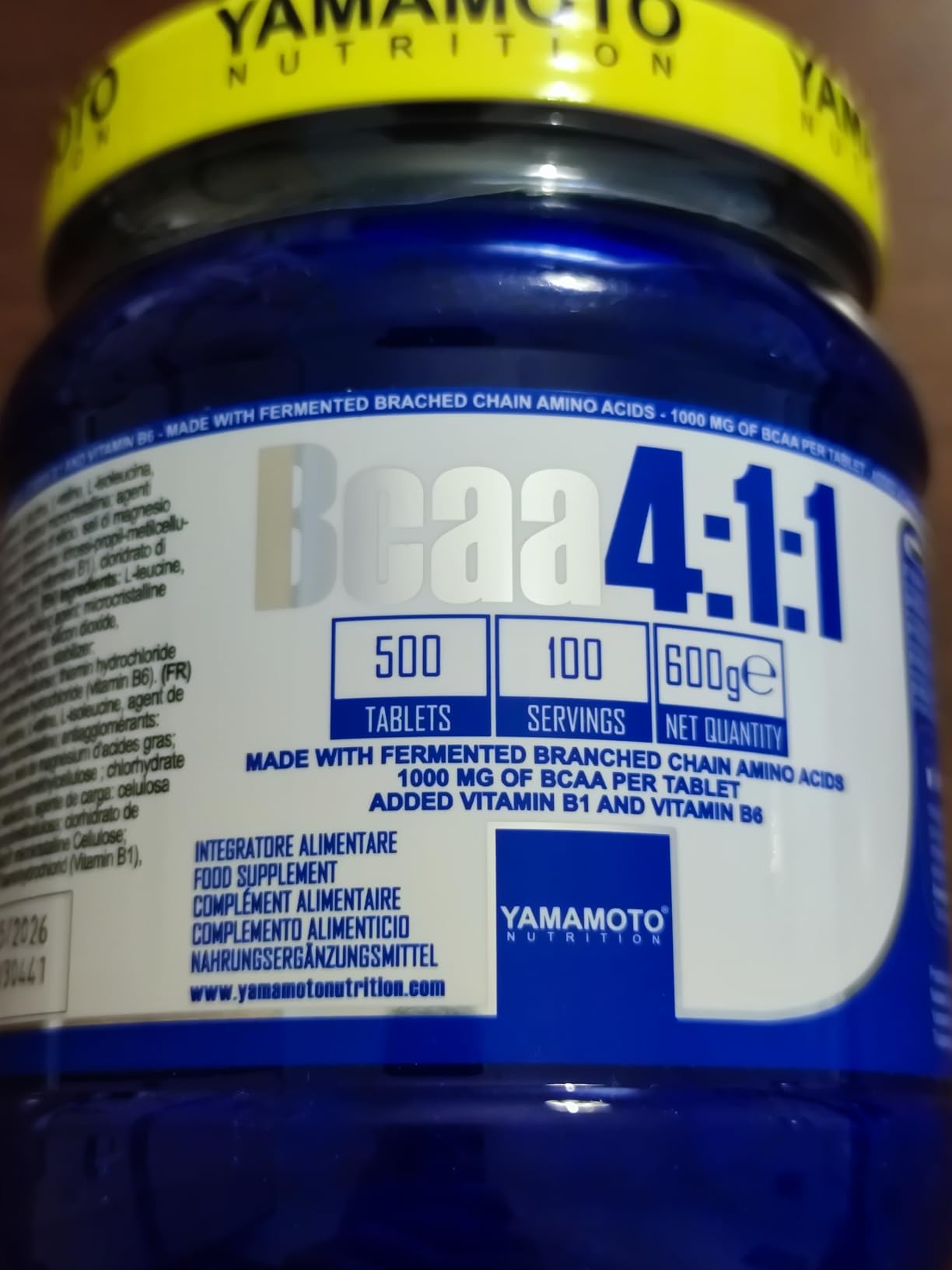 YAMAMOTO Aminoacidi e BCAAs BCAA 4:1:1 compresse 500 compresse con B1 e B6