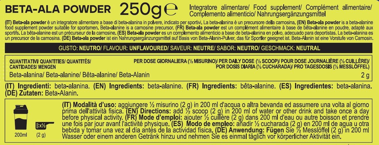 Yamamoto Aminoacidi e BCAAs BetaALA POWDER polvere 250 g neutra