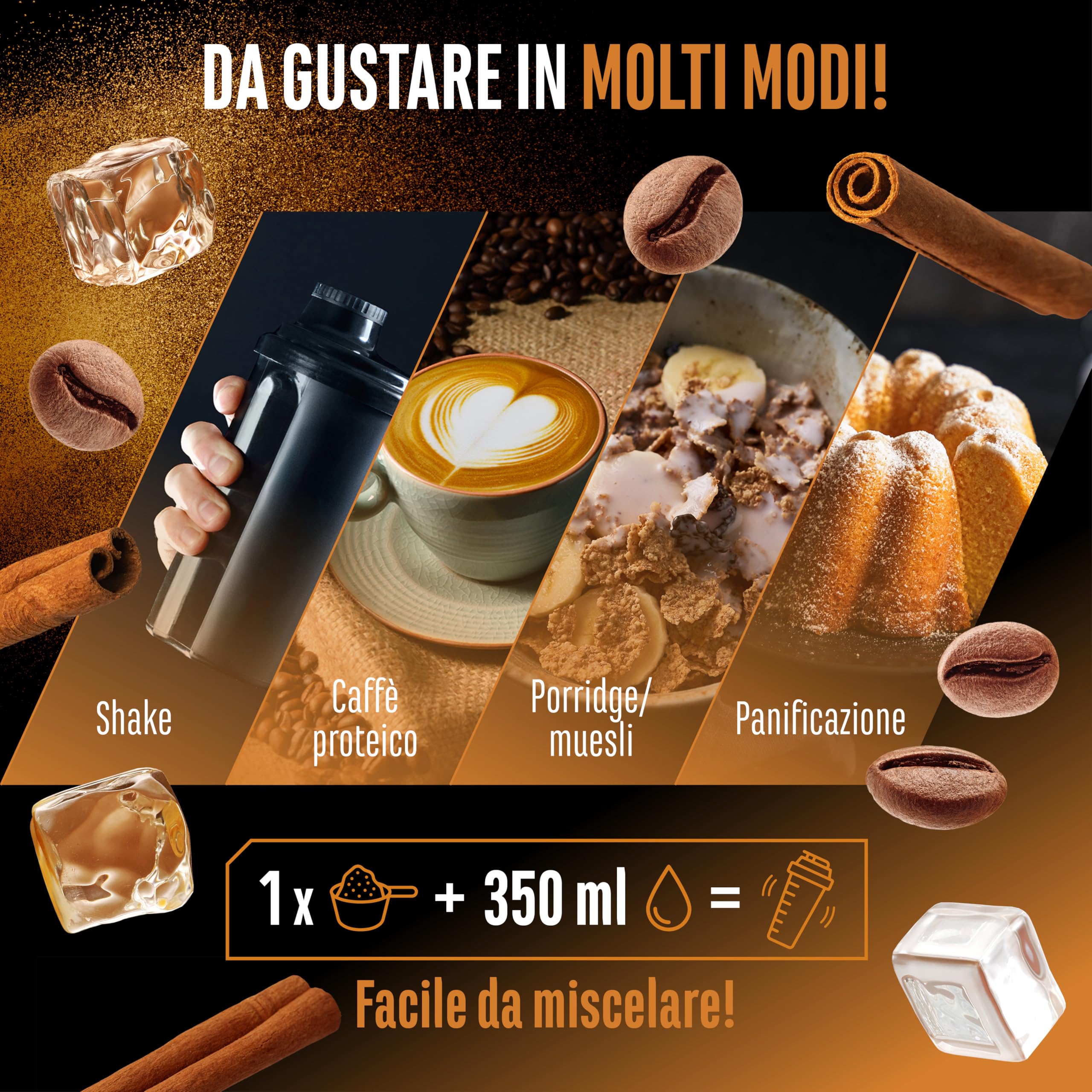 Elite Whey Protein Wheypresso Protein Coffee proteine whey 908 g Cinnamon Latte Coffee con caffeina