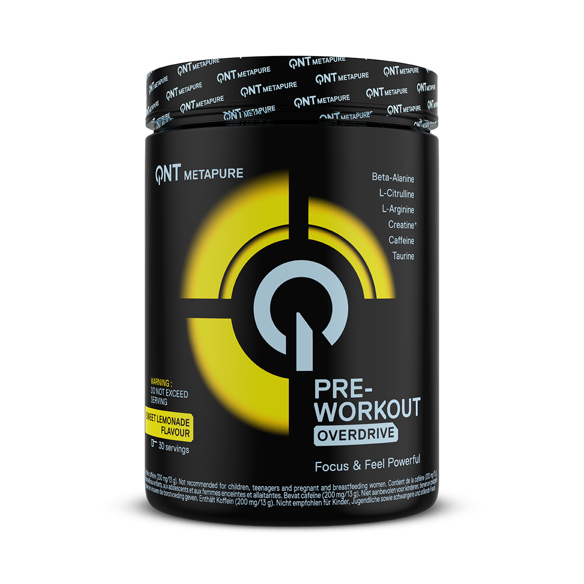 QNT Pre-Workout Overdrive pre workout Sweet Lemonade 390 g