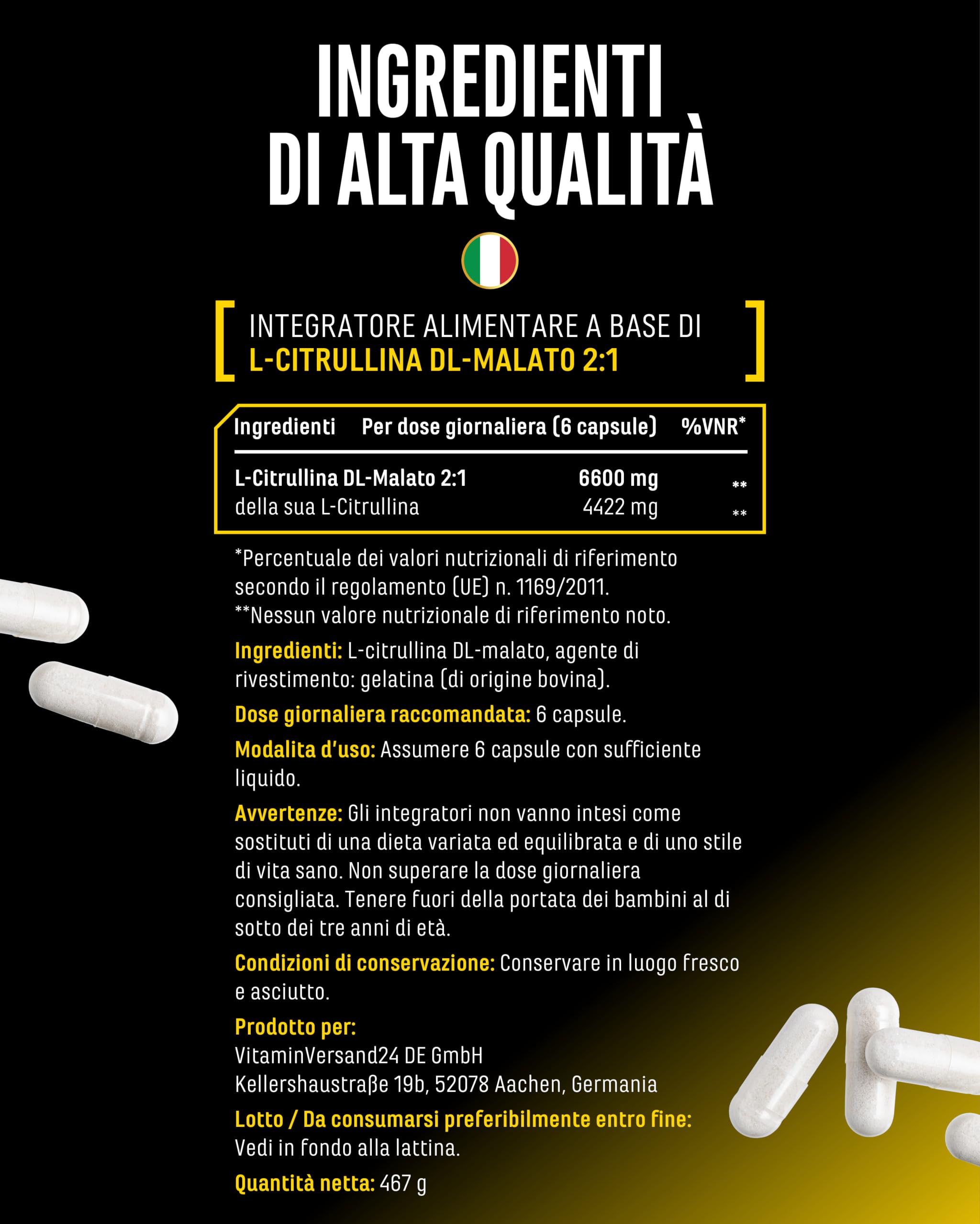Elite Amino Singles L-Citrullina Ultra Caps 365 capsule da 1100 mg