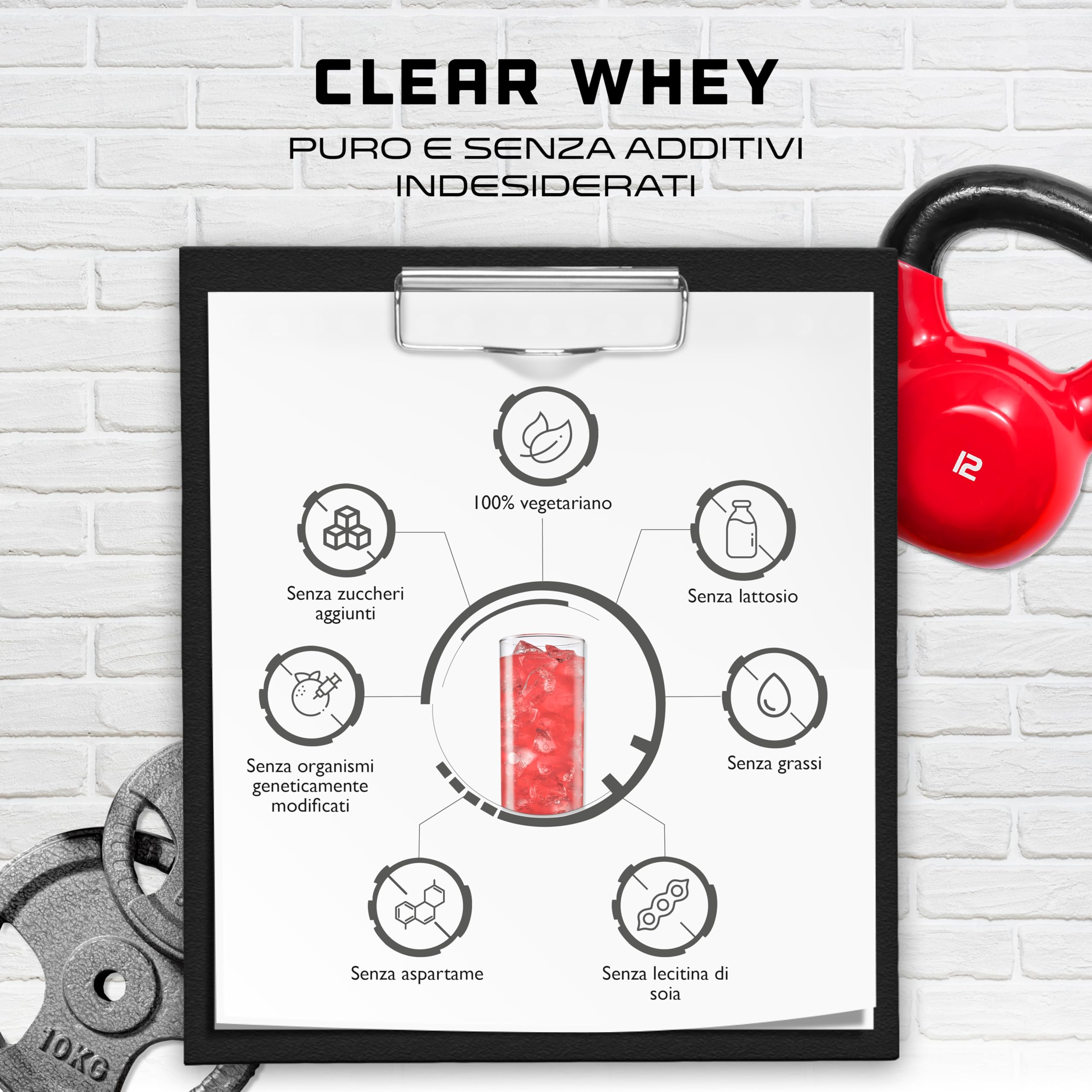 Elite Clear Whey Isolate Protein Shake 900 g Anguria senza lattosio