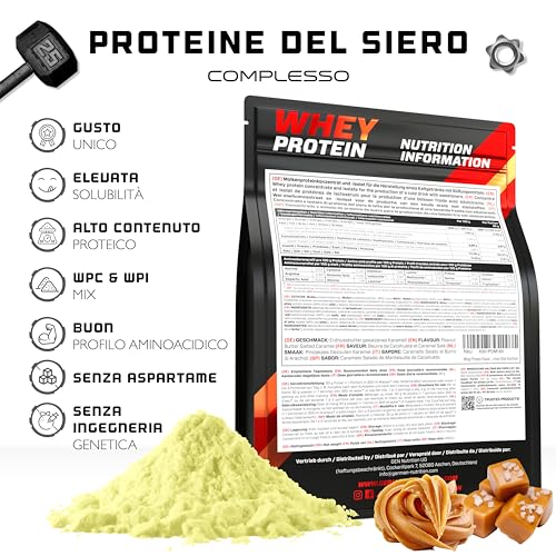 Elite Whey Protein Complex proteine in polvere 1 kg burro di arachidi caramello salato