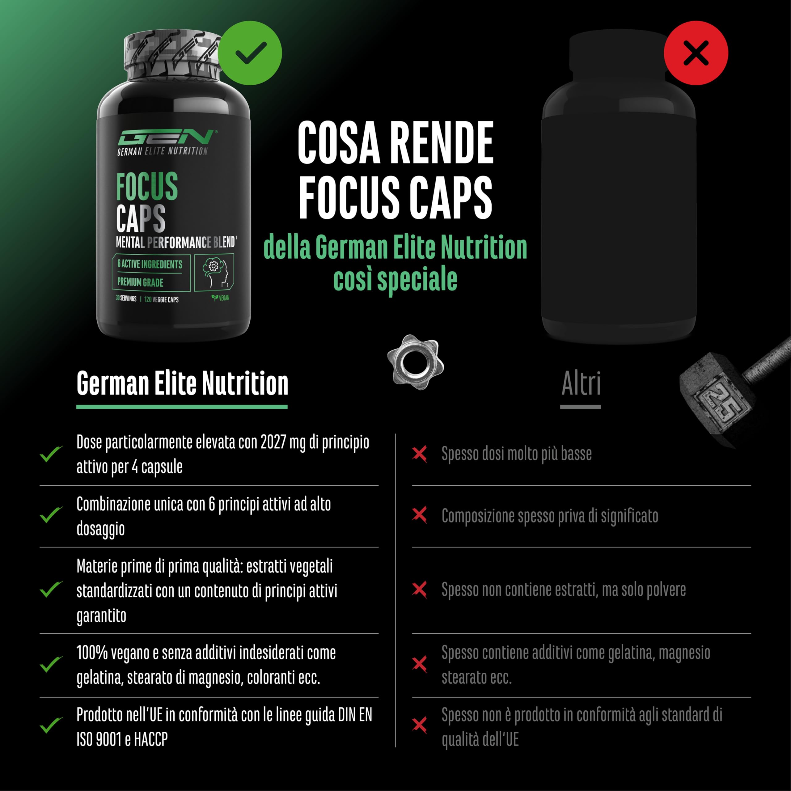 Elite Adaptogens, Sleep & Mind Focus Caps capsule 120 vegane alta caffeina