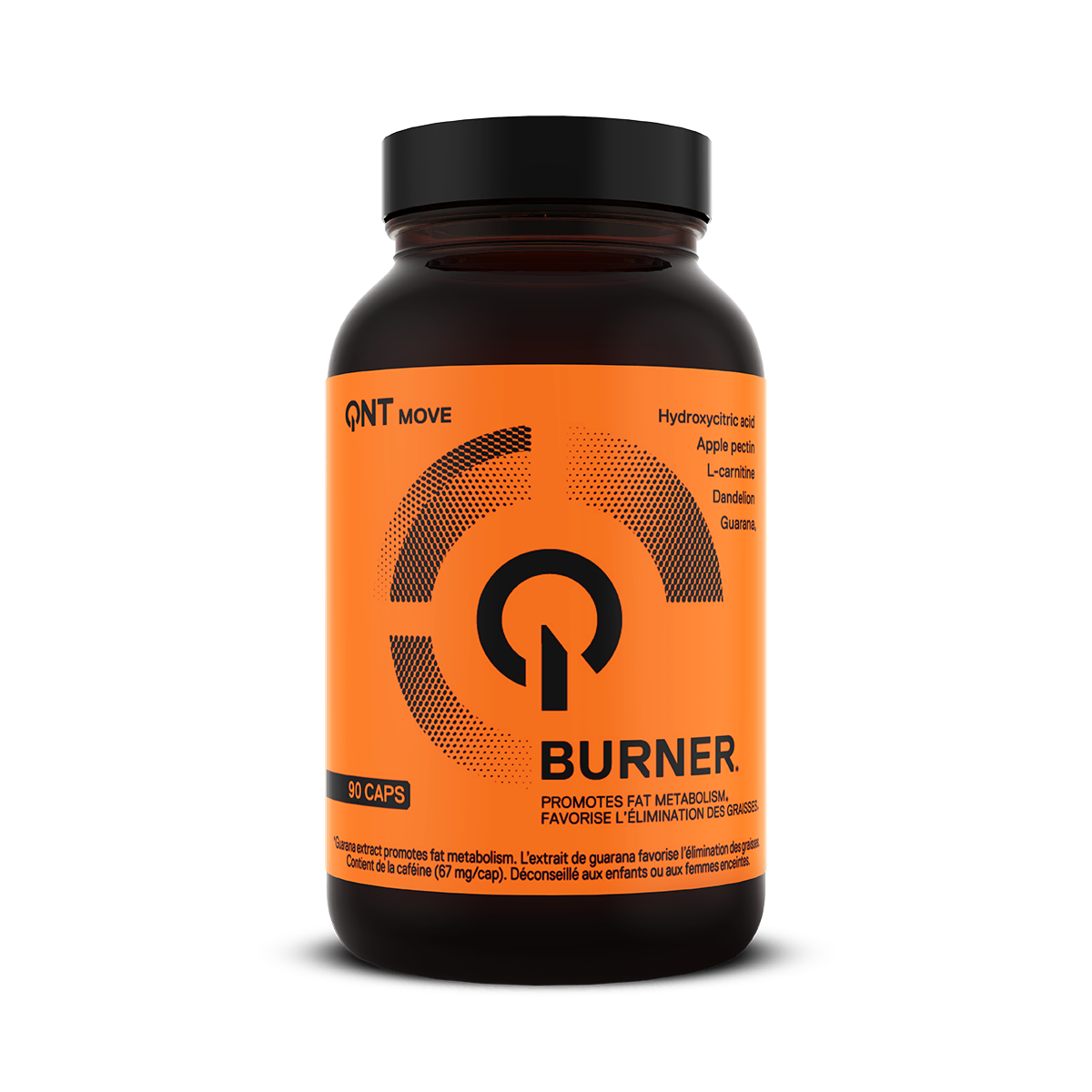 QNT Fat Burner capsule 90 capsule con caffeina da guaranà