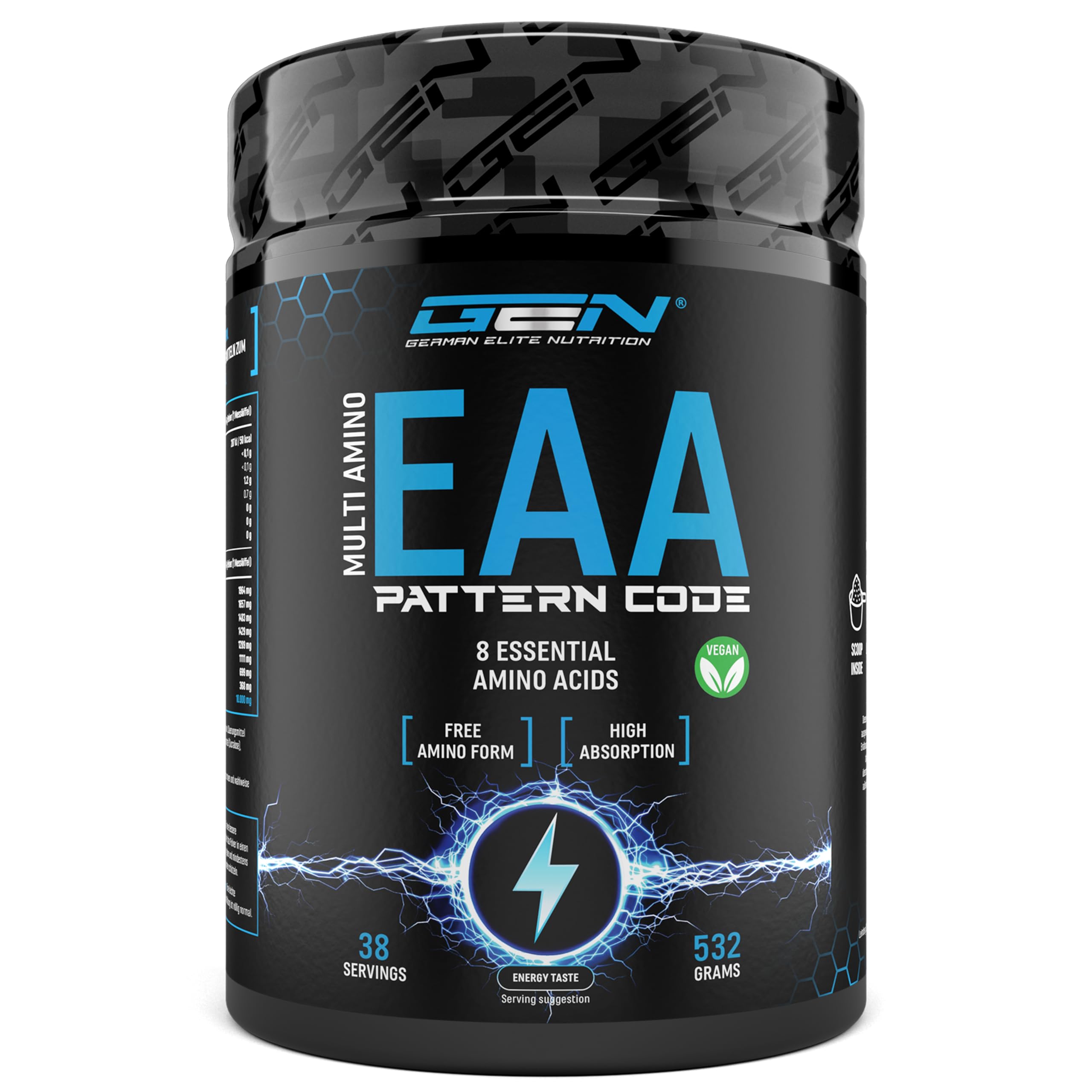 Elite EAA & BCAA Polvere EAA aminoacidi Energy 532 g vegano