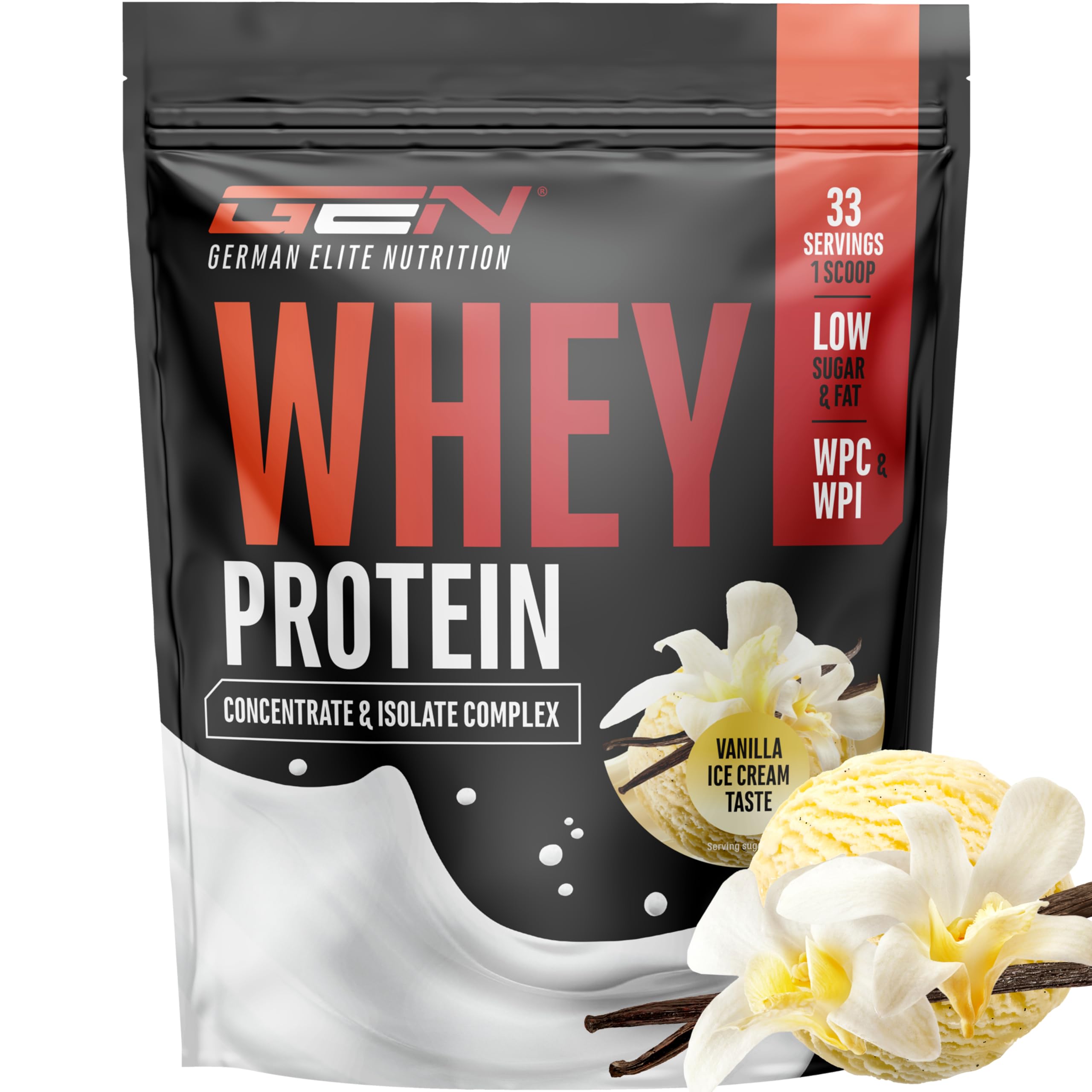 Elite Whey Protein Whey Proteine Complesso proteine in polvere 1000 g gelato alla vaniglia con isolato