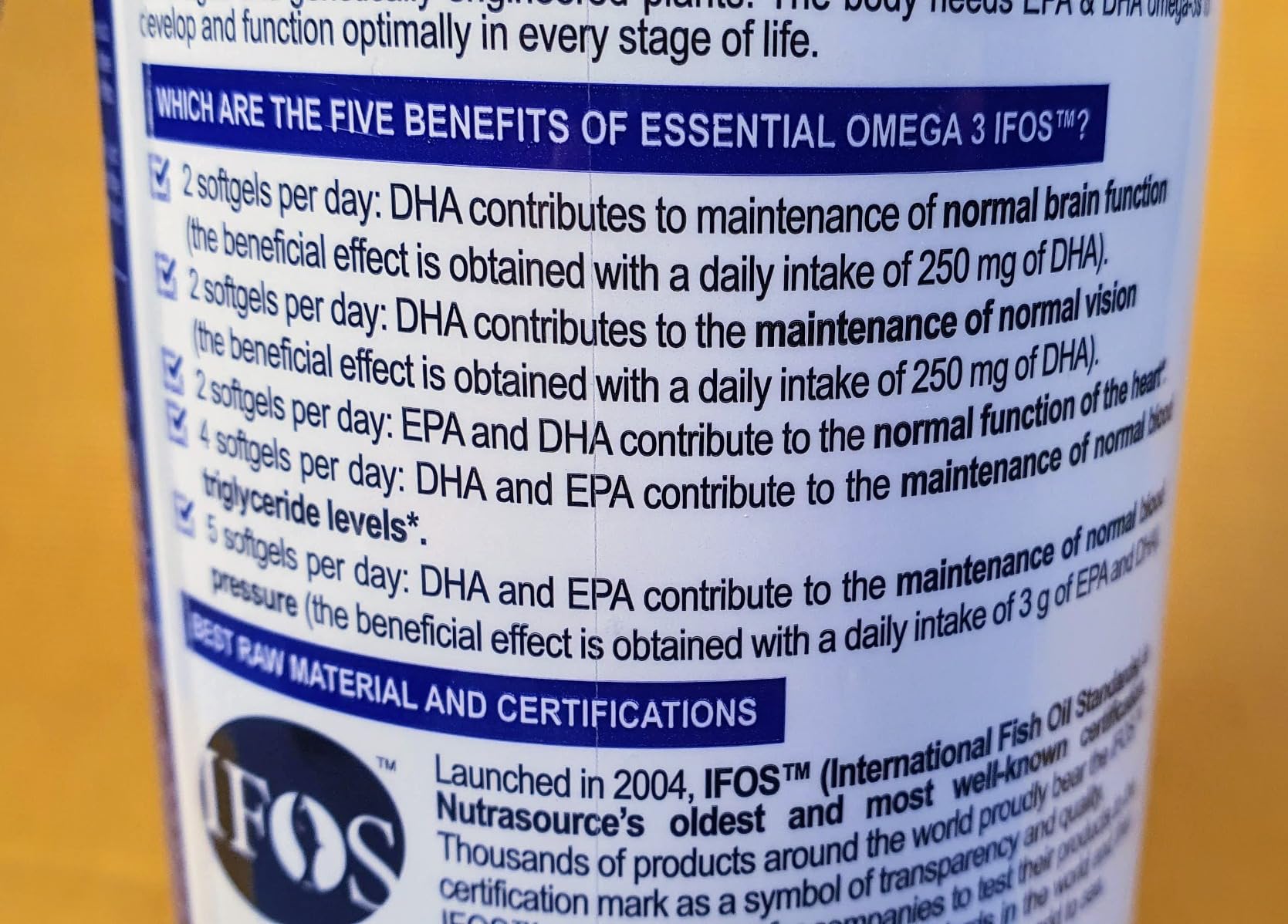 YAMAMOTO Omega-3 e Cuore e Circolazione Essential Omega-3 IFOS 240 softgel EPA DHA
