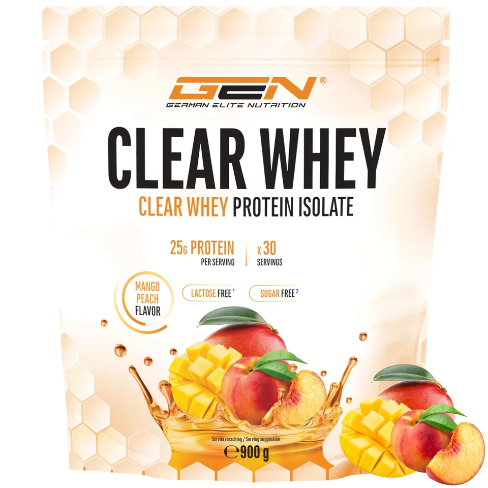 Elite Clear Whey Isolate Clear Whey Isolate Protein Shake proteine 900 g mango e pesca
