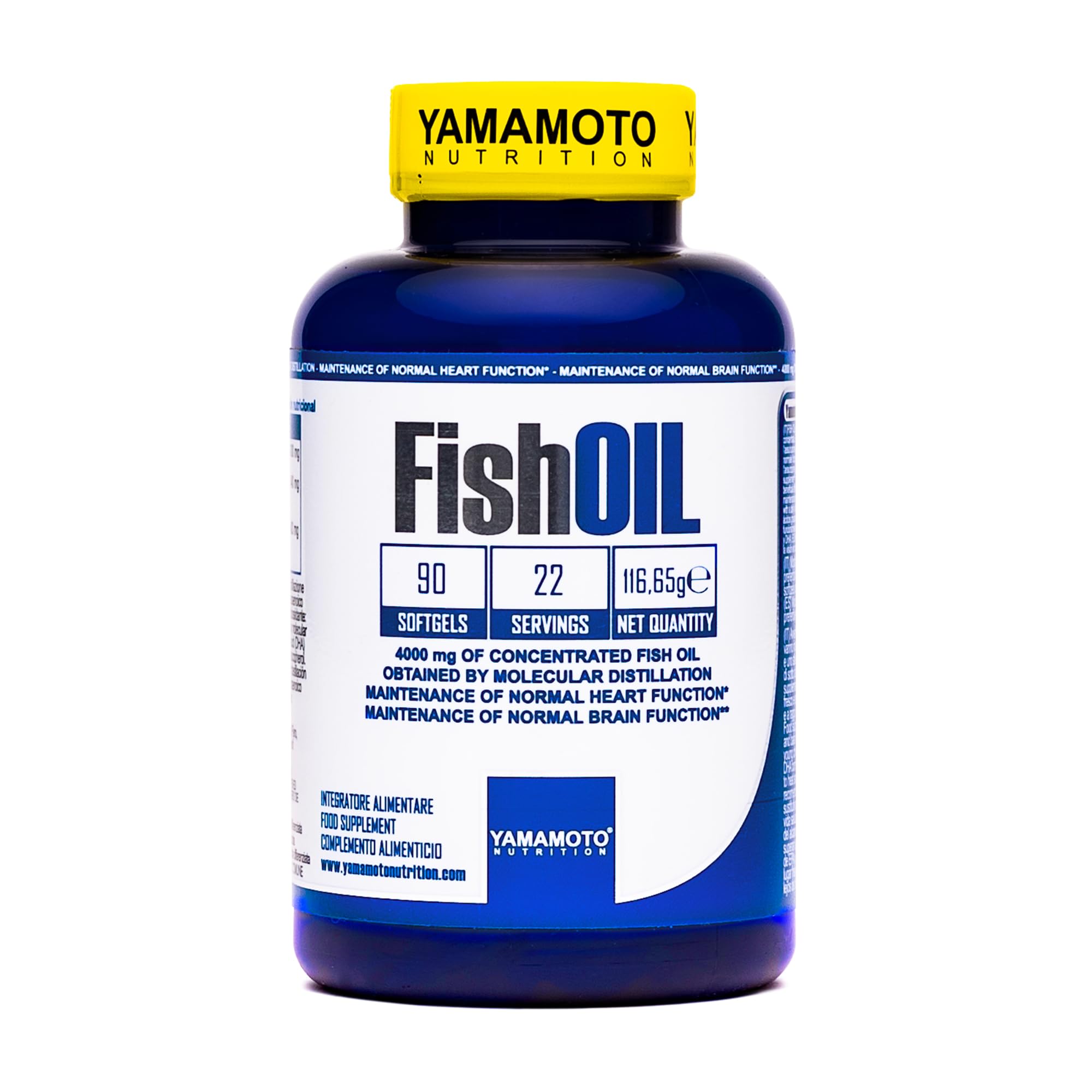 YAMAMOTO Omega-3 e Cuore e Circolazione Fish Oil Molecular Distillation integratore omega-3 200 softgel EPA DHA